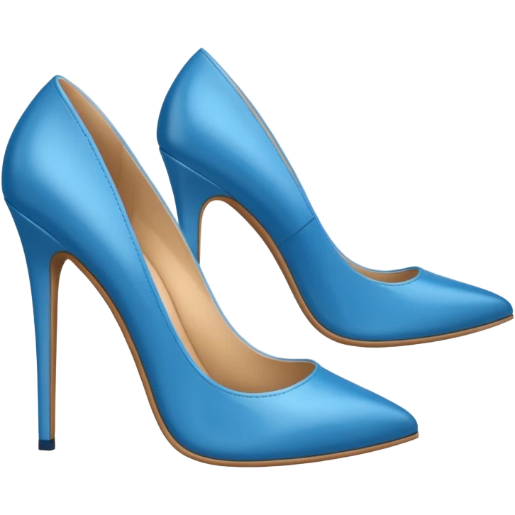 blue high-heeled shoes emoji