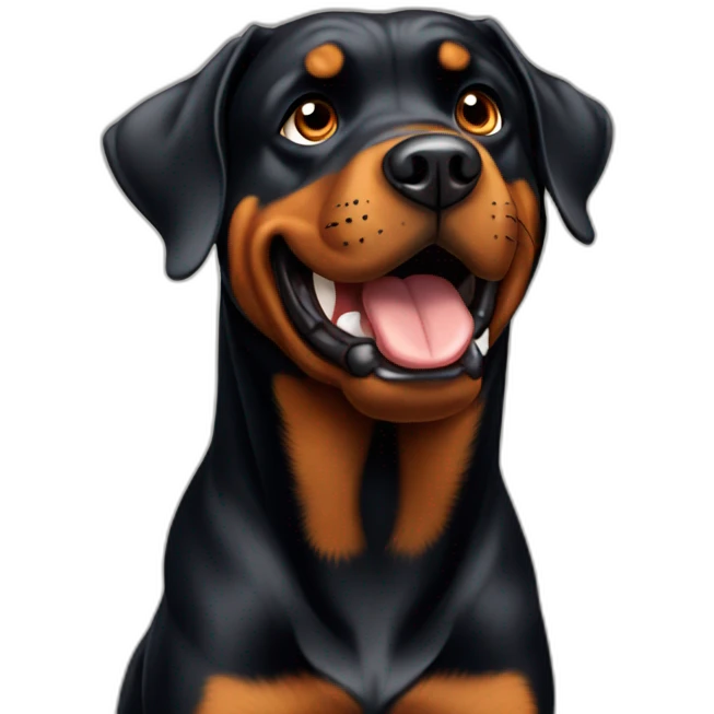Goofy rottweiler emoji