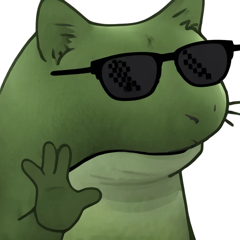 Cat with sunglasses emoji
