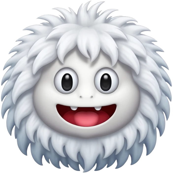  اموجي شعار مونستر بيضاء  emoji