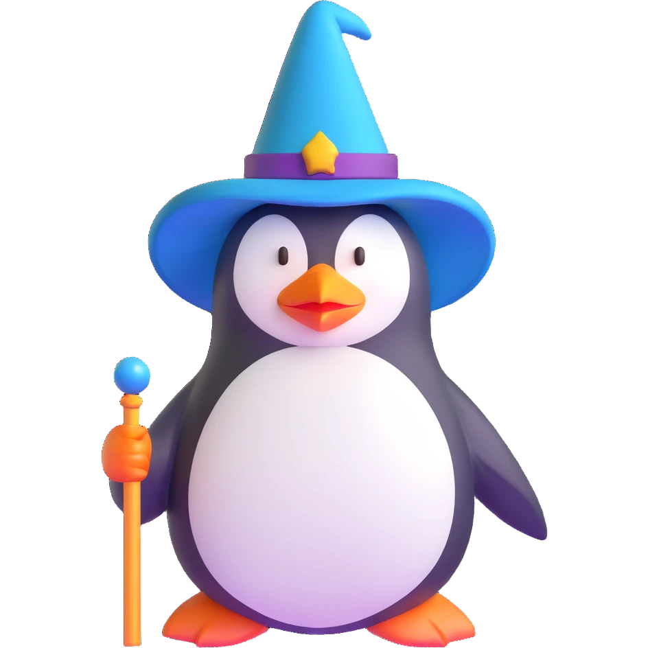 penguin wizard emoji