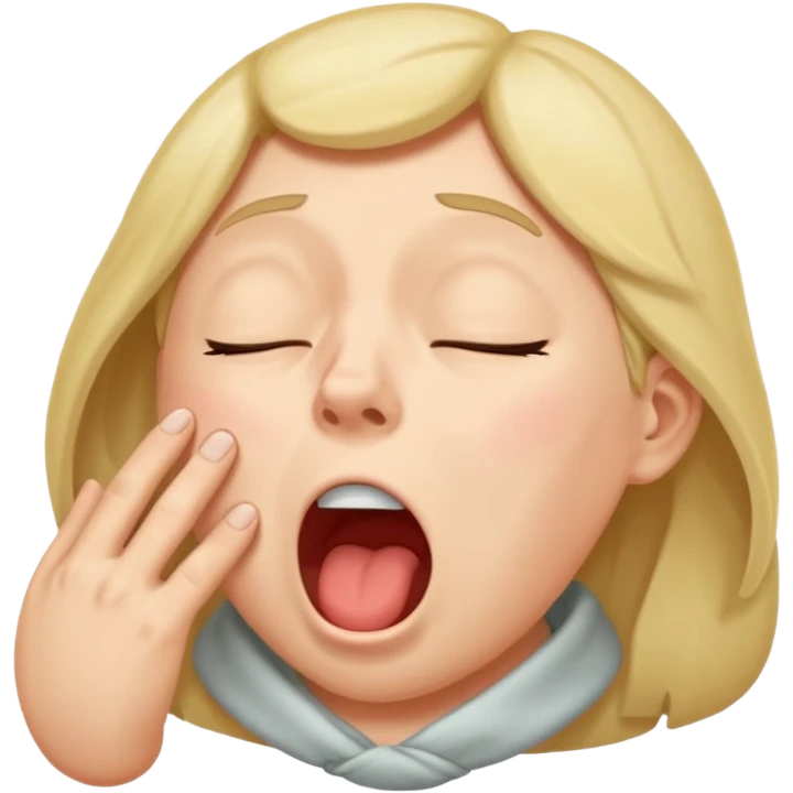 yawning sleepy character emoji