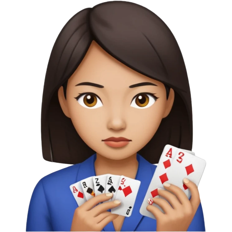 A gambling addict southeast Asian woman emoji
