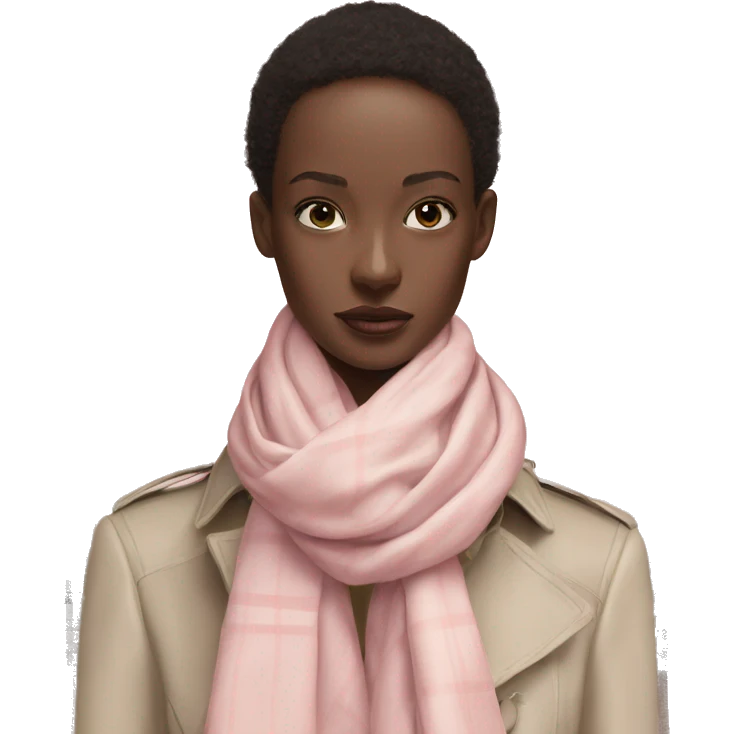 Pastel pink burberry scarf emoji