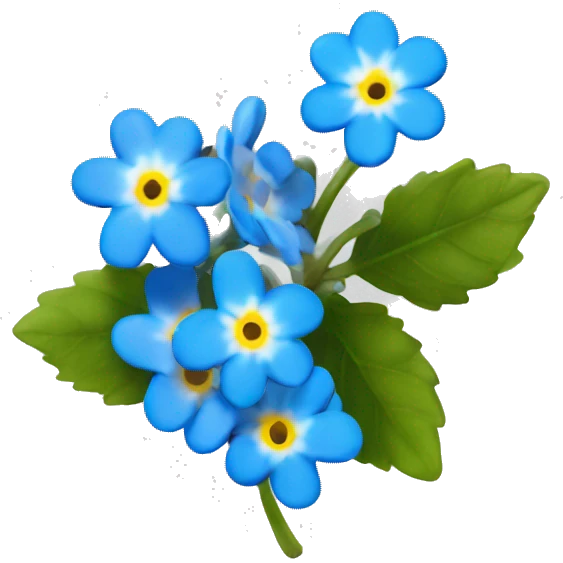 blue forget-me-nots emoji
