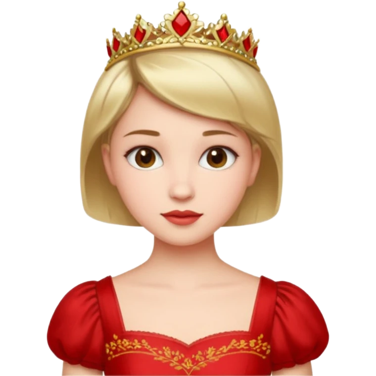 Short hair princess in red emoji