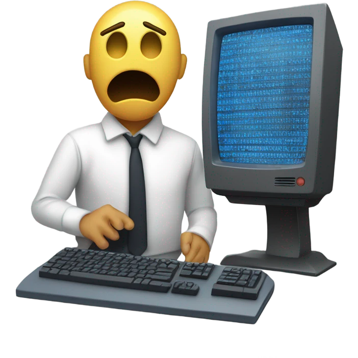 crashing computer emoji
