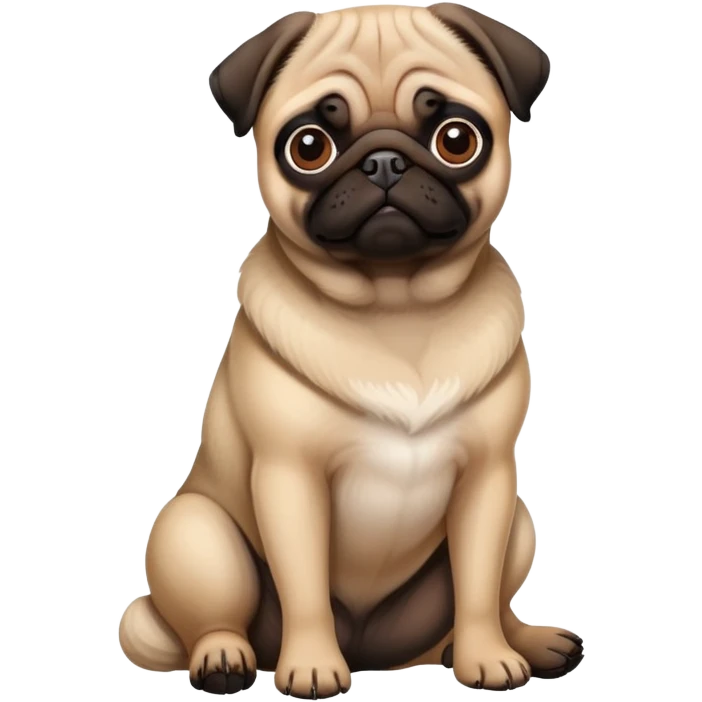 mops pug dog sitting emoji