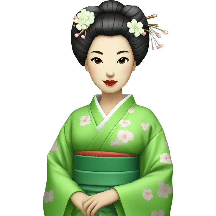 geisha green emoji