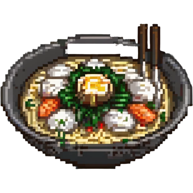 cold noodles, pixel art style emoji