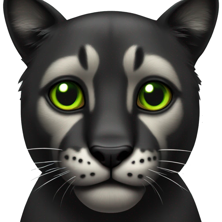 Animal pantera negra con ojos verdes emoji