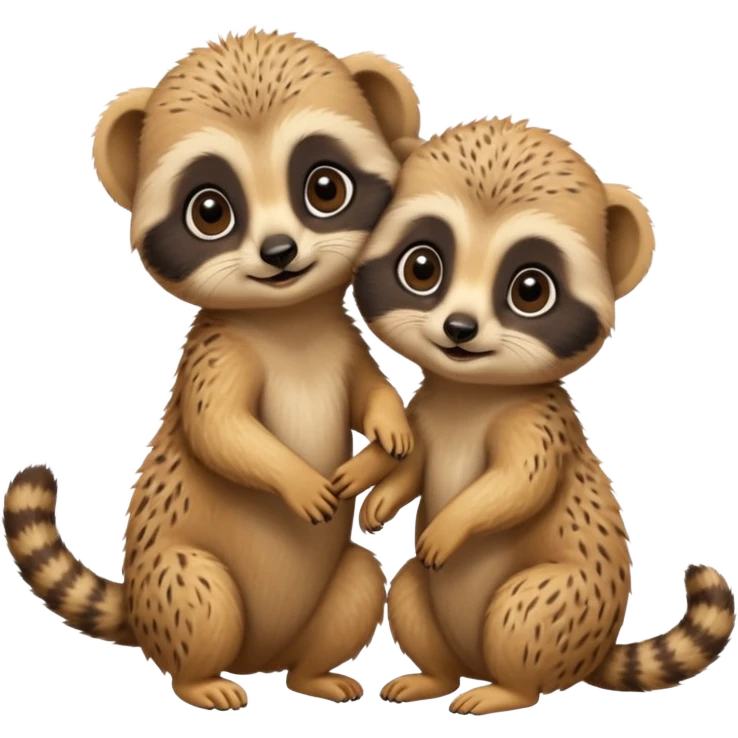 Baby meerkats doing funny activities  emoji