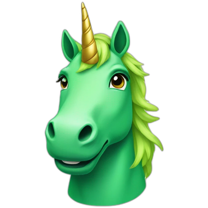 Green unicorn emoji