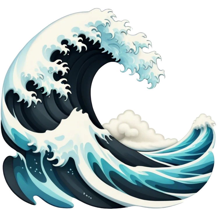 Black wave emoji