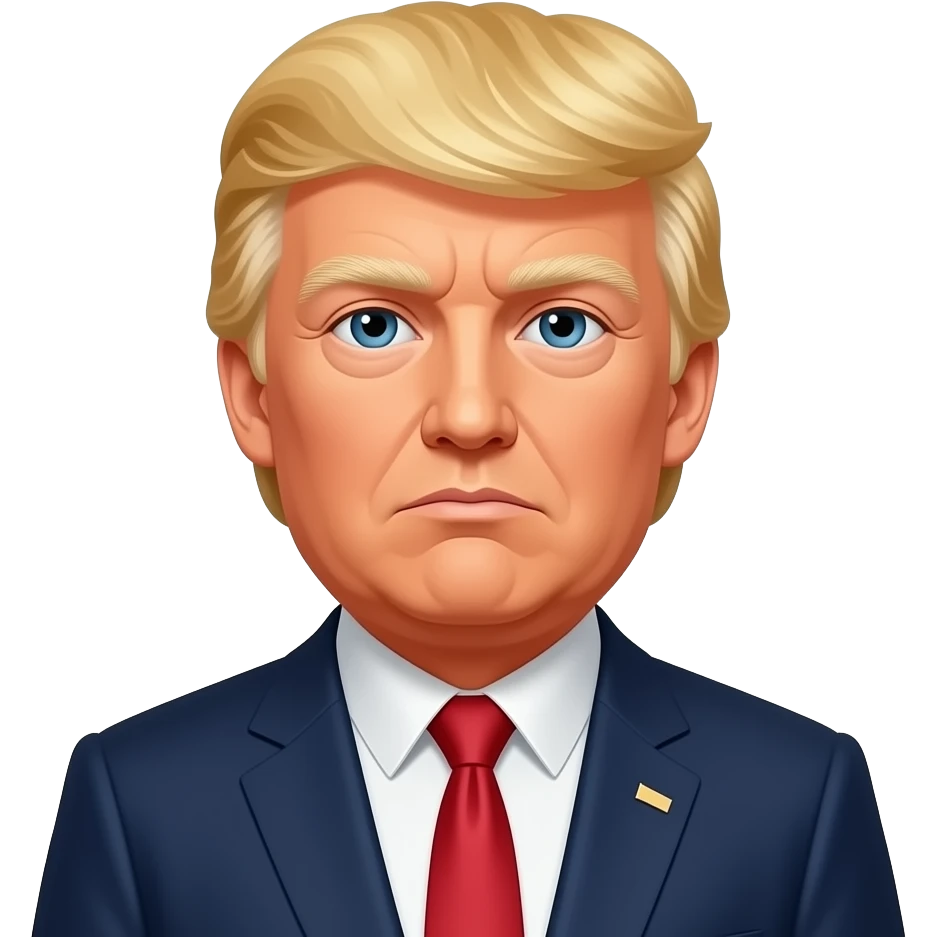 business man look like trump face emoji