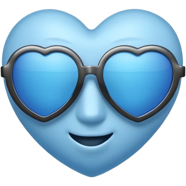 blue heart wearing sunglasses emoji