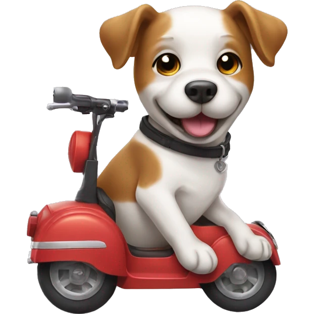 dog riding a scooter  emoji