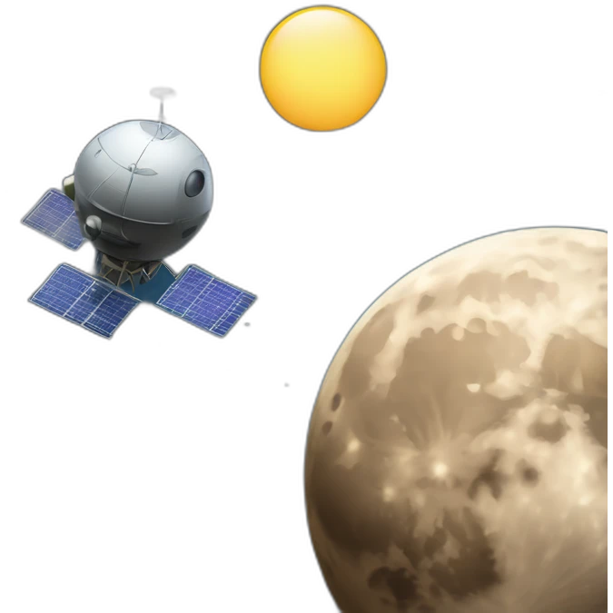 moon and satellite emoji