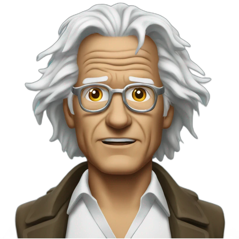 no glasses doc brown back to the future emoji
