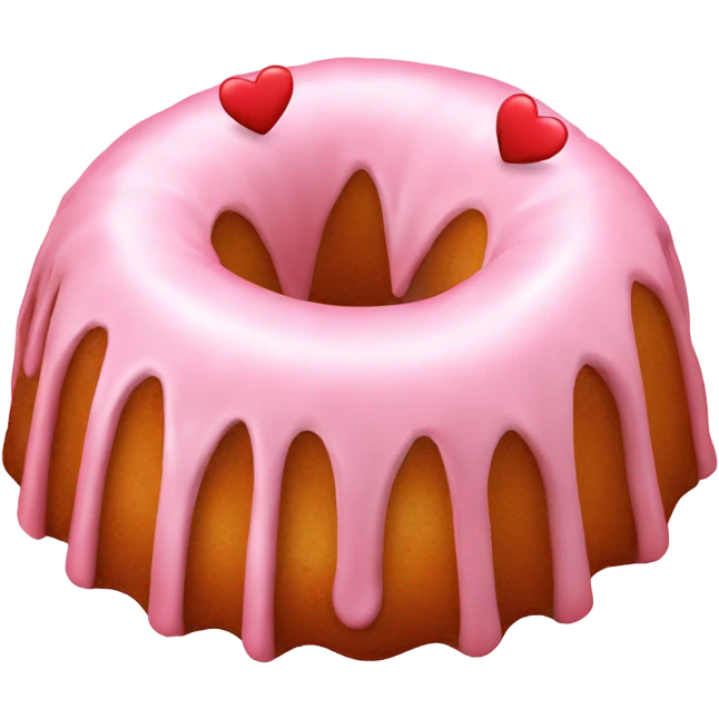 Light pink Valentine’s Day Bundt cake  emoji