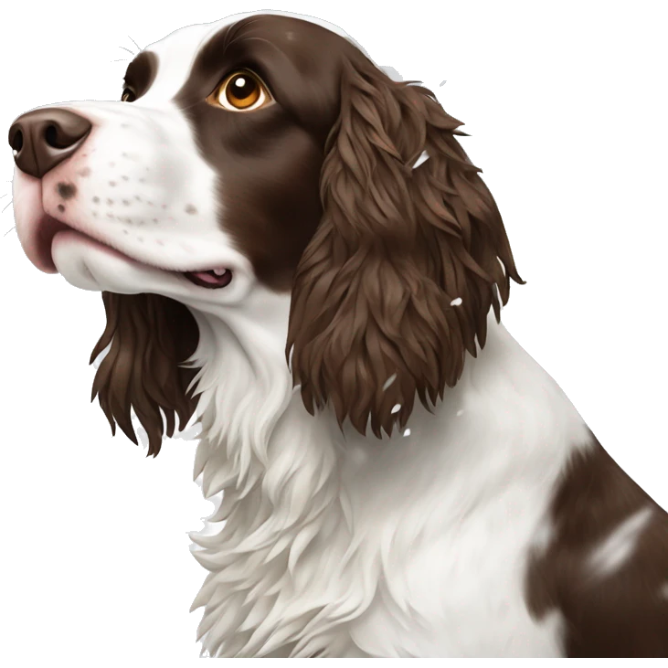 Springer spaniel in the snow emoji