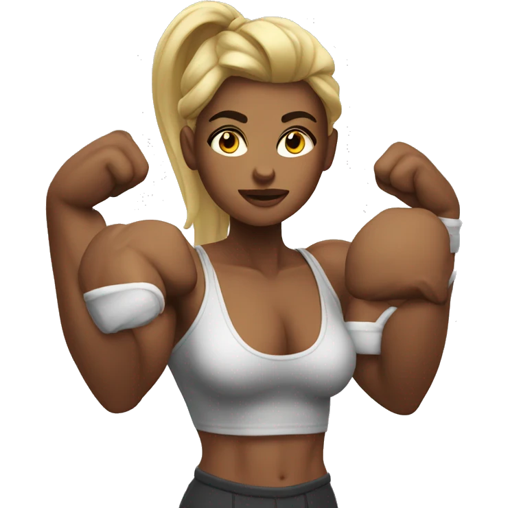 Muscular girl emoji