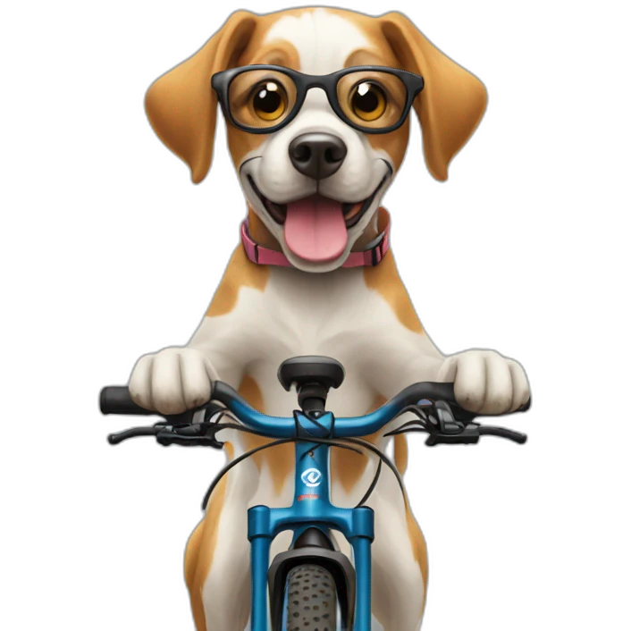 Dog on mtb emoji