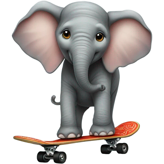 Elephant on a skateboard emoji