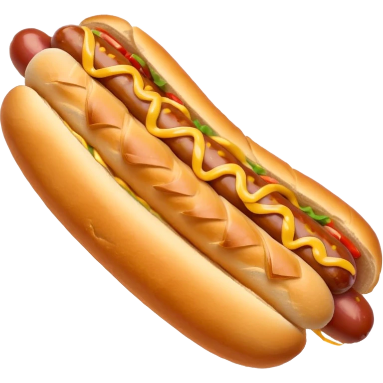 creamy croissant hot dog emoji