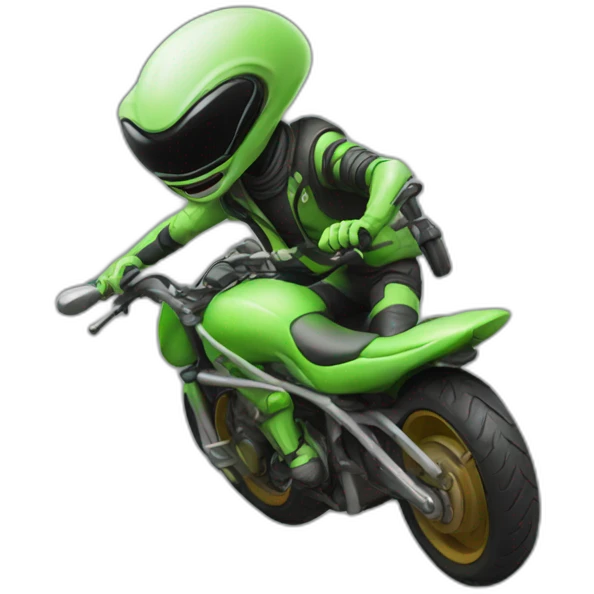 alien on a moto emoji