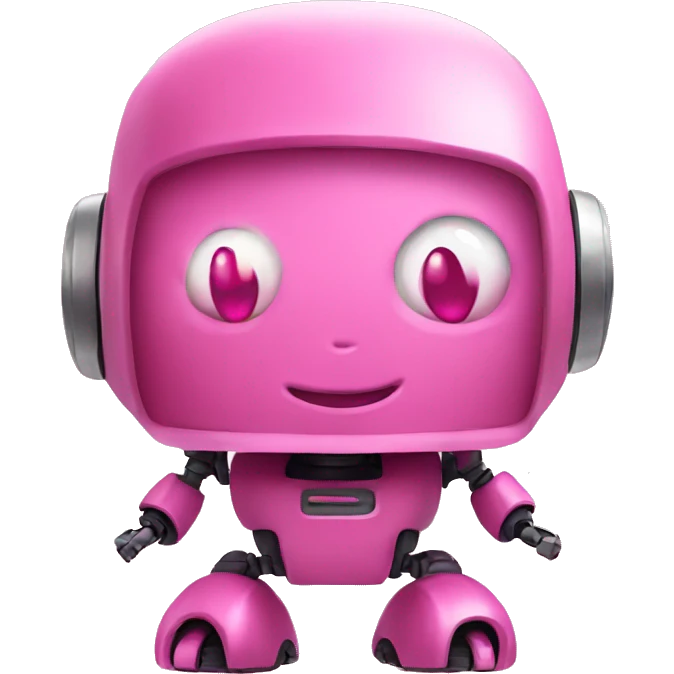 cute pink robo emoji