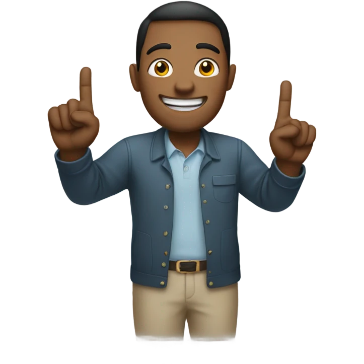 Man with peace sign  emoji