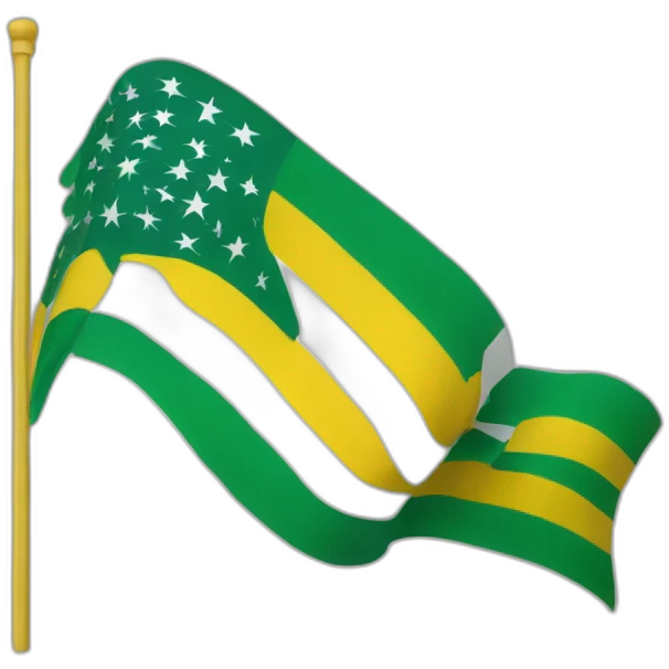 a flag with three horizontal stripes in the colors yellow, white, and green emoji