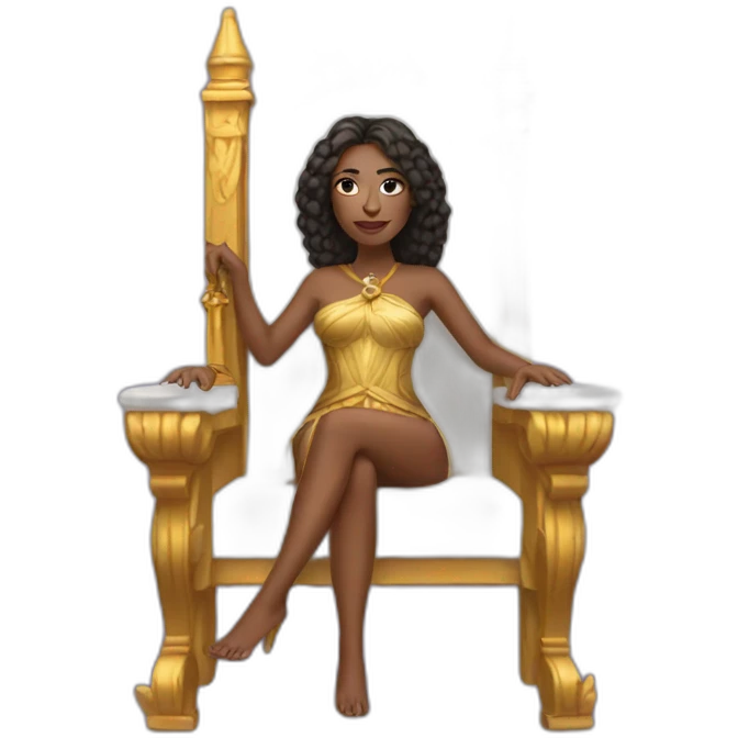 Woman on throne emoji