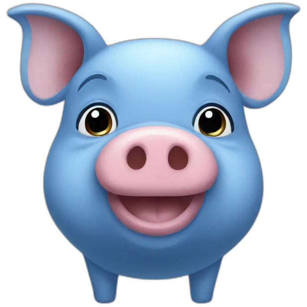 blue pig emoji