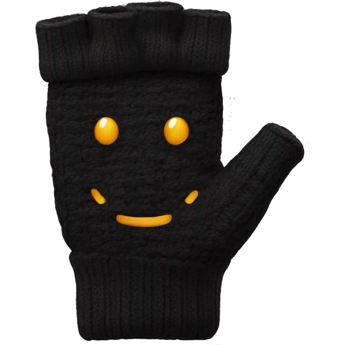 Black fingerless gloves emoji