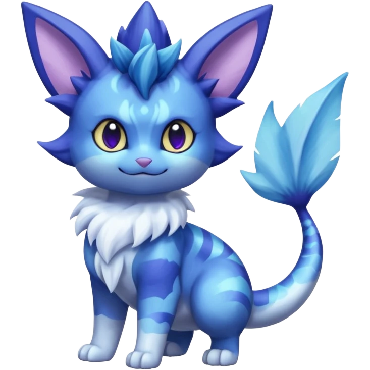 Vaporeon-Purrloin-Meowstic-Fakémon-hybrid-creature (full body)  emoji