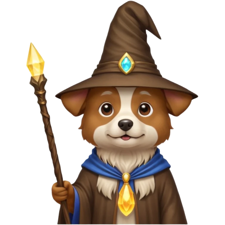 Dog wizard emoji