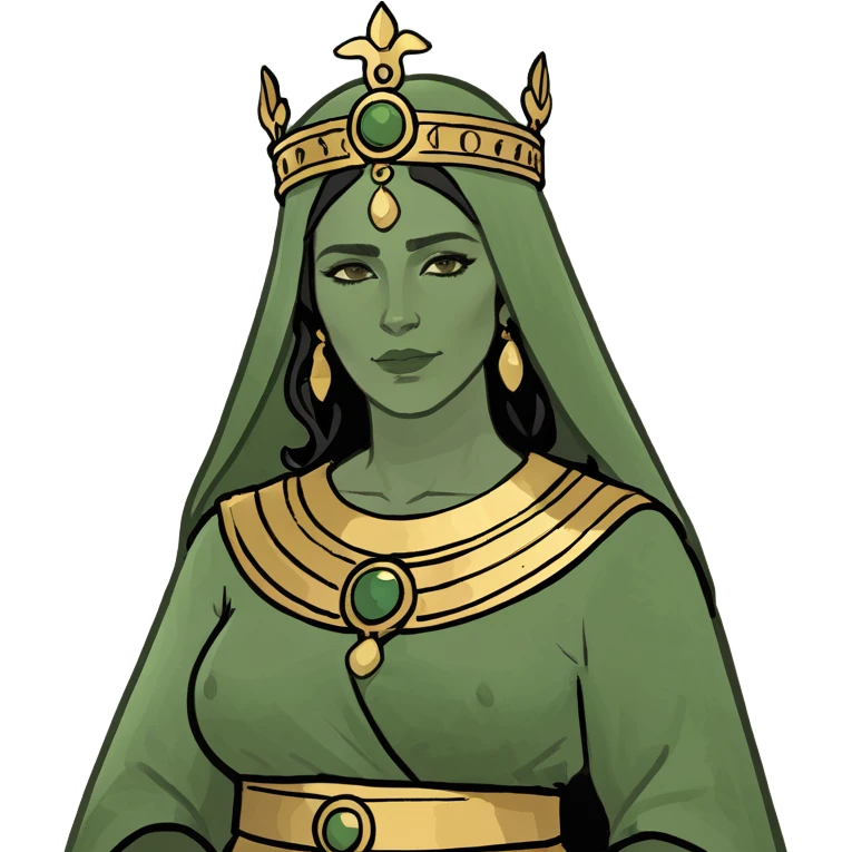 fullbody buxom Jerusalem woman in ancient robes, hair visible, no headscarf or religious symbols, emoji style emoji
