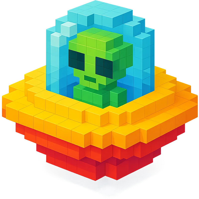 UFO plate with a hidden alien inside emoji