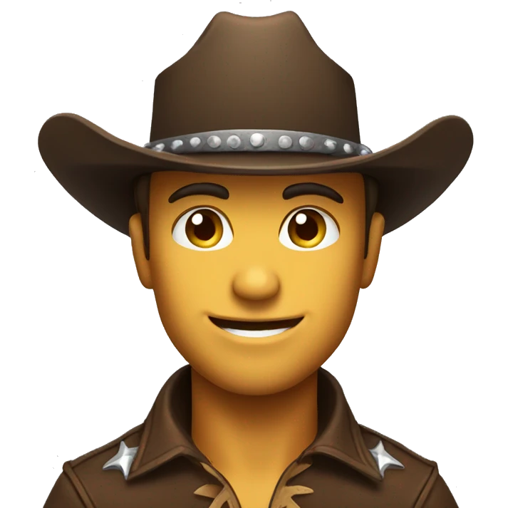Slight smirk cowboy hat emoji