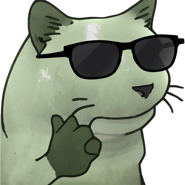 Cat with sunglasses emoji