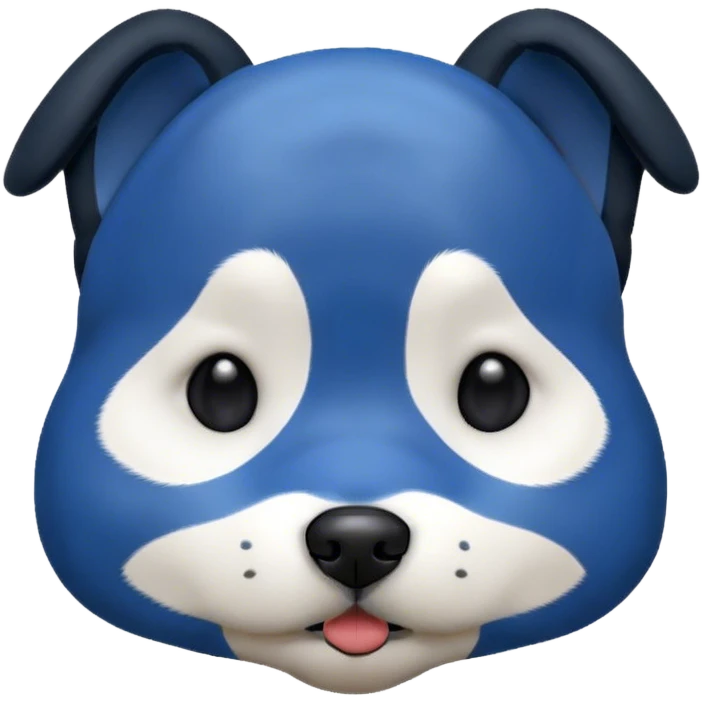 Black and blue dog  emoji