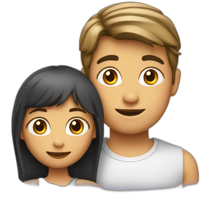 Garçon sur une  fille emoji