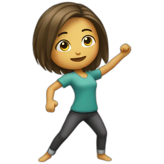 Fille qui fait un dab emoji
