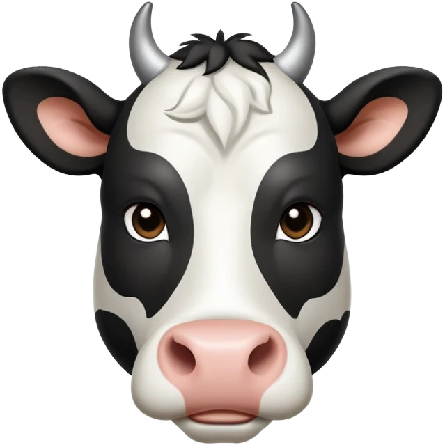 cinematic-noble-black-and-white-cow-portrait-emoji,-poised-and-regal,-with-a-large,-sturdy-build-and-a-striking,-well-groomed-coat-of-pure-black-accented-by-crisp-white-patches,-deep-set-soulful-brown-eyes,-simplified-yet-sharp-and-sophisticated emoji
