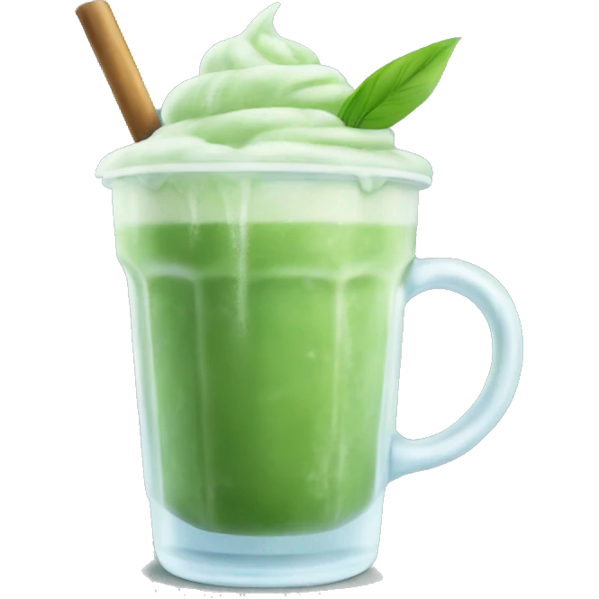 iced matcha latte emoji