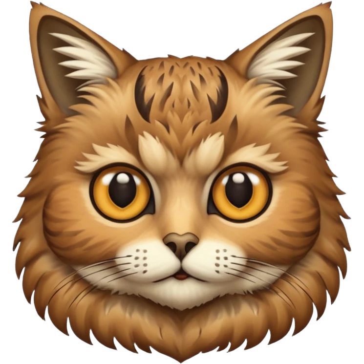 Hibou avec une tête de chat emoji