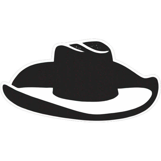 Cowboy hat black emoji