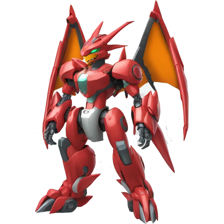 Mechanical Scizor-Guilmon-Charizard-Medabot-Mecha full body emoji